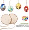 Wood Slices 30 Pcs 2.8-3.1 Inches Natural Wood Rounds Wooden Circles for Crafts Christmas Ornaments Unfinished Wood Kit with Predrilled Hole for DIY Arts Painting Centerpieces (2.8-3.1 inches)